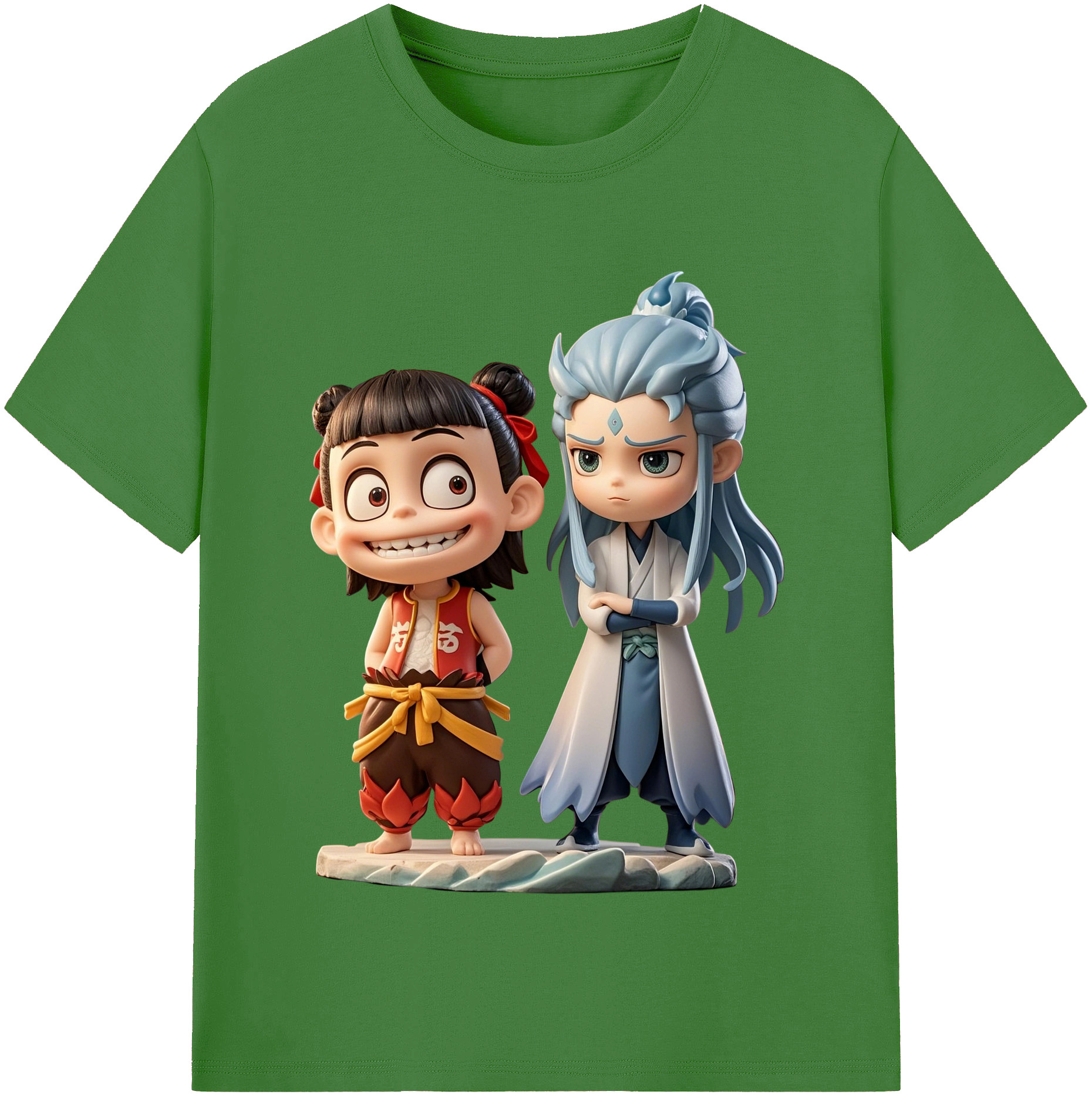 （画像用） Ne Zha 2 ナタ 魔童の大暴れ レディースカジュアルプリントTシャツ（綿100％）